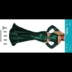 A sequin sparkle maxi off shoulder prom dress